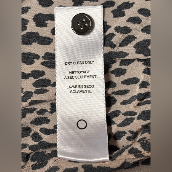 Frame Gillian Leopard-Print Silk Chiffon Blouse Size Medium (6-8) - Picture 5 of 16